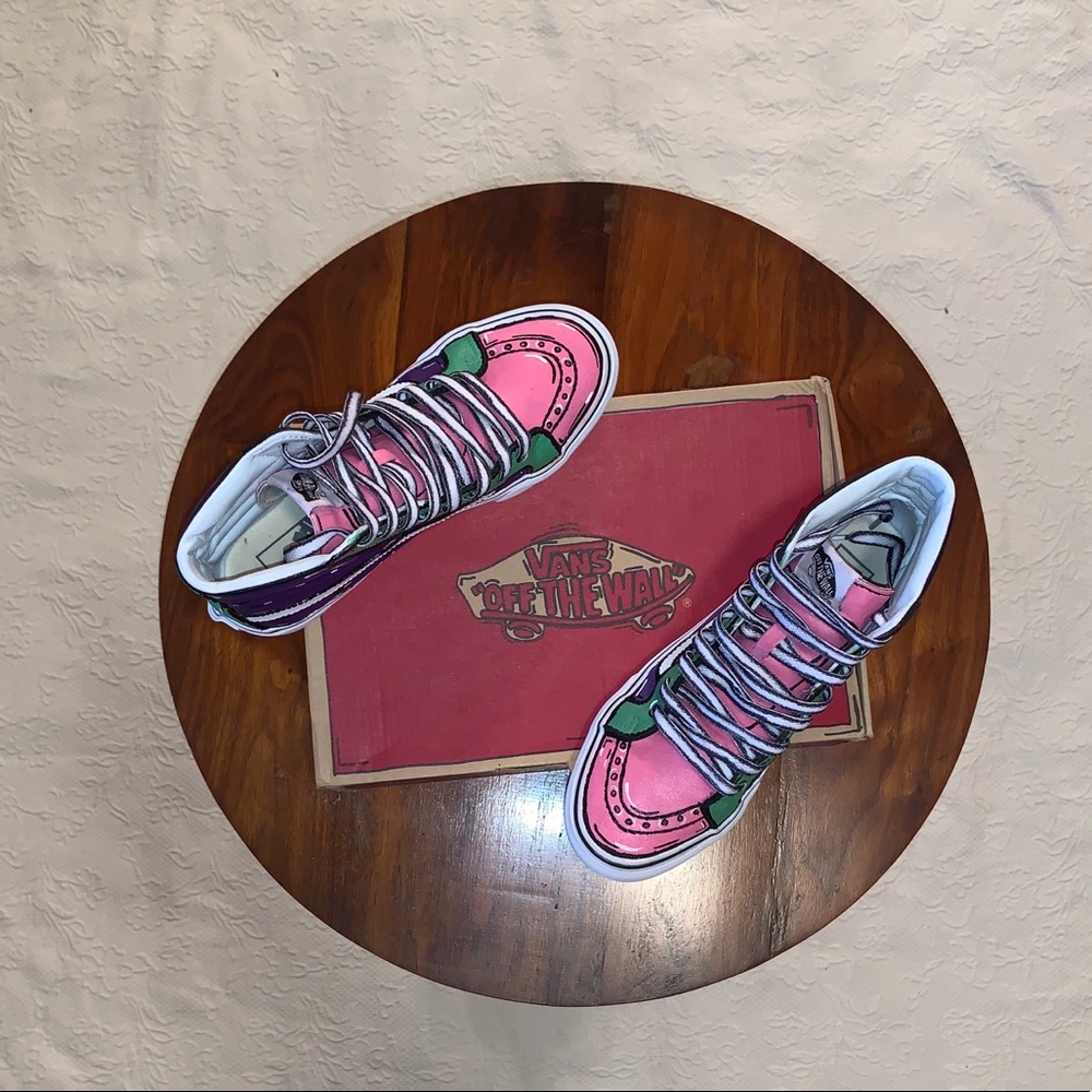 Custom Cartoon High Top Vans - Picture 2 of 9